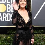 Catherine Zeta-Jones See Through Dress Golden Globe Award 2