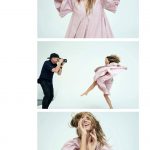 Heidi Klum in a Pink Dress for Harpers Bazaar
