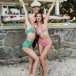 Julianne Hough and Nina Dobrev in Vintage Swimsuits