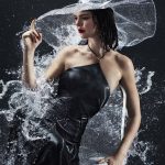 Kendall Jenner Degenerate in Black Dress for Harpers Bazaar