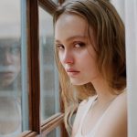 Lily Rose Depp Close up at a window