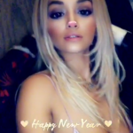 Rita Ora blonde with big boobs on snapchat