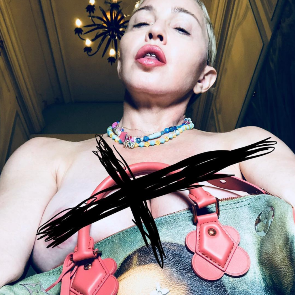 Madonna's Topless Louie Vuitton Purse Ad