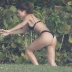 Sofia Richie ass in a tiny black bikini in mexico