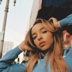 Tinashe Close up with Blue Hoodie