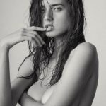 Sarah Curr topless and wet
