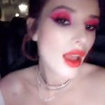 Bella Thorne big cleavage on snapchat