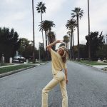 Elsa Hosk Yellow Pants on Instagram