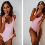 Erika Albonetti pink bodysuit