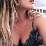 Hillary Duff Lace Bra in Bed showing tits
