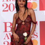 IAMDDDB got booty and big tits in a see through dress at the brit awards