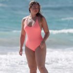 Iskra Lawrence in a tight swimsuit