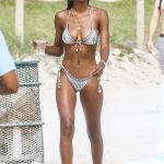 Jasmine Tookes bikini on the beach
