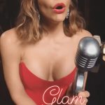 Katharine McPhee Holding a mic big tits
