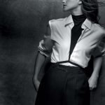 Emma Watson in black and white