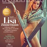 Lisa Zimmermann covers her pussy with her SKIS