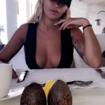Rita Ora Tits in a Black top
