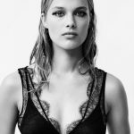 Rozanne Verduin in a black lace shirt see through