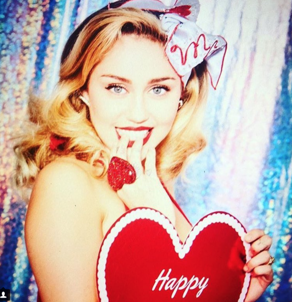 Miley Cyrus Slutty for Valentines Day