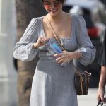 Selana Gomez in a short dress and no bra