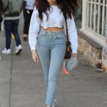 Madison Beer cameltoe in tight jeans