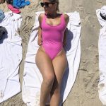 Bebe Rexha Tight pink bikini