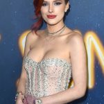 Bella Thorne big tits in white shirt and hairy armpits