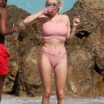 Caroline Vreeland in a pink bikini