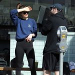 Dakota Johnson Cameltoe in black leggings