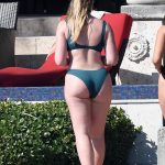 Iskra Lawrence ass in a green bikini in miami