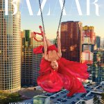 Jennifer Lopez upside down on cover of harpers bazaar