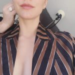 Katharine McPhee tits in a black bra