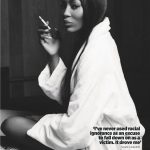 Naomi Campbell in white robe for gq