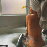 Hailey Clauson naked in the bath
