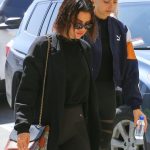 Selena Gomez Cameltoe in Black Tight LEggings