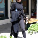 Selena Gomez Cameltoe in Black Tight LEggings