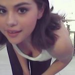 Selena Gomez Face Close up and Big Cleavage Still from Puma Video