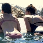 Helena Christensen ass in the pool