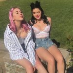 Ariel Winter Nipples in a See through white lace bra
