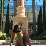 Ashanti TIts and Ass in Bright Green Bikini Getting Wet 22