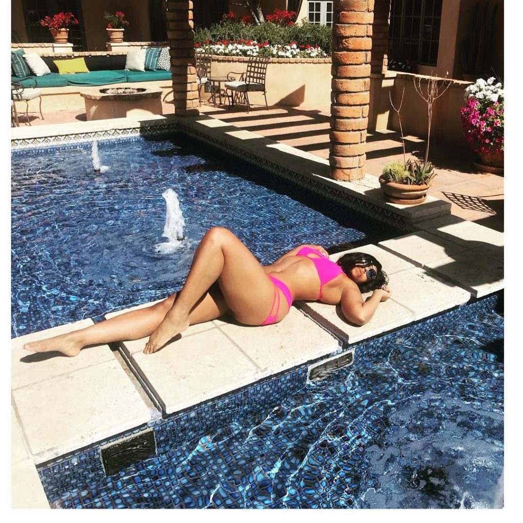 Ashanti Thickness in Pink Bikini Big TItties