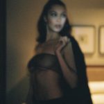 Bella Hadid Nipples in See Through Bra on Instagram