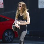 Dakota Johnson Ass Tight Black Leggings and Sports Bra