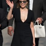 Elizabeth Olsen Tits Out in a Black Dress