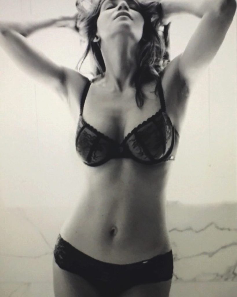 Halle Berry Big Tits Black Bra and Panties on Instagram