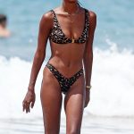 Jasmine Tookes Tits and Ass in Tiny Bikini on the Beach