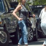 Jennifer Aniston Hard Nipples In Grey Shirt