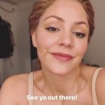 Katharine McPhee Tits Out in a Nude Bra for Instagram Story