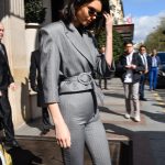 Kendall Jenner Cameltoe in Tight Grey Pants