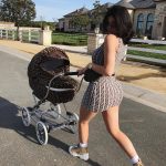 Kylie Jenner Fake Ass Short Fendi Skirt Walking Stormi